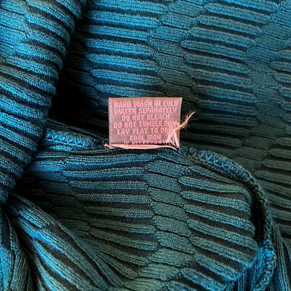 Teal Split Collar Mock Turtleneck - Picture 11 of 13